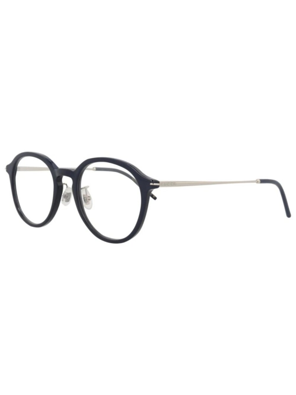 New Gucci Women's Eyeglasses Round Oval Recycled Acetate Frame Unisex Blue